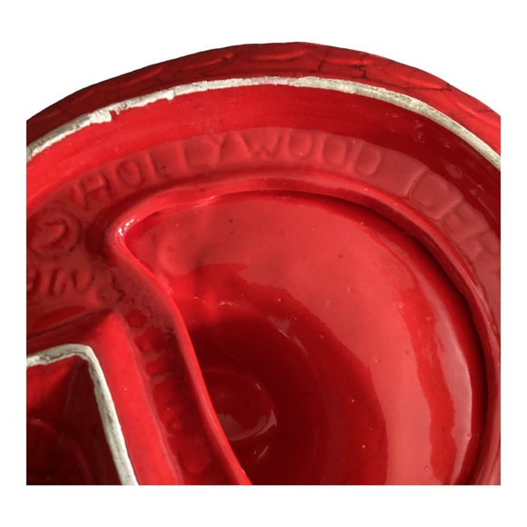 Hollywood Ceramics California Potteries Red Nautilus Seashell Ashtray MCM VTG - Picture 13 of 16